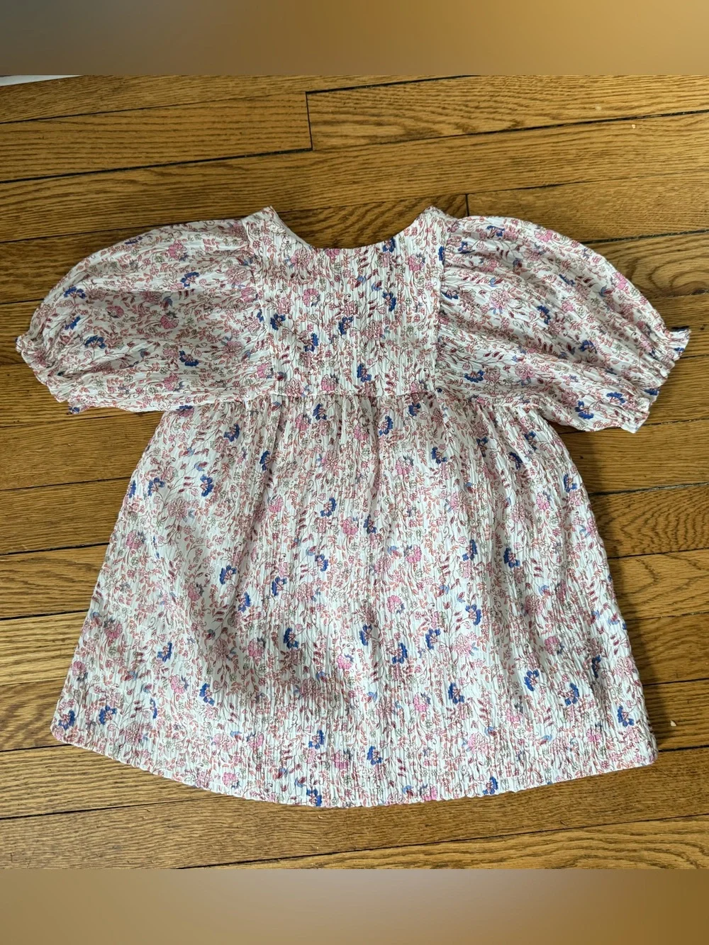 Zara Floral Short-Sleeve Dress - Size 3 / 4